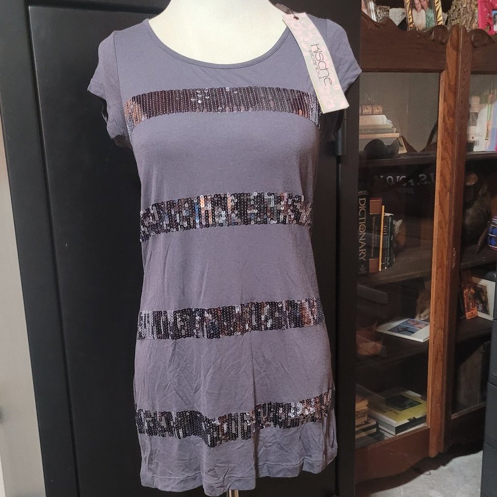 Kische sequins striped shirt